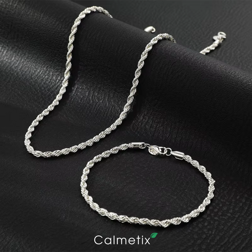 סט שרשרת וצמיד כסף מבית קלמטיקס